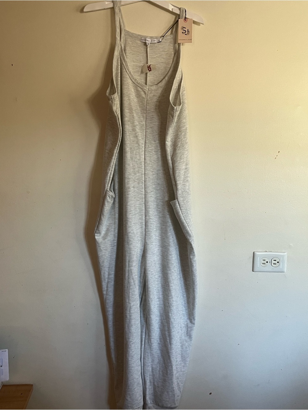 Sincerely Jules Heather Gray Tank Maxi Dress with Pockets